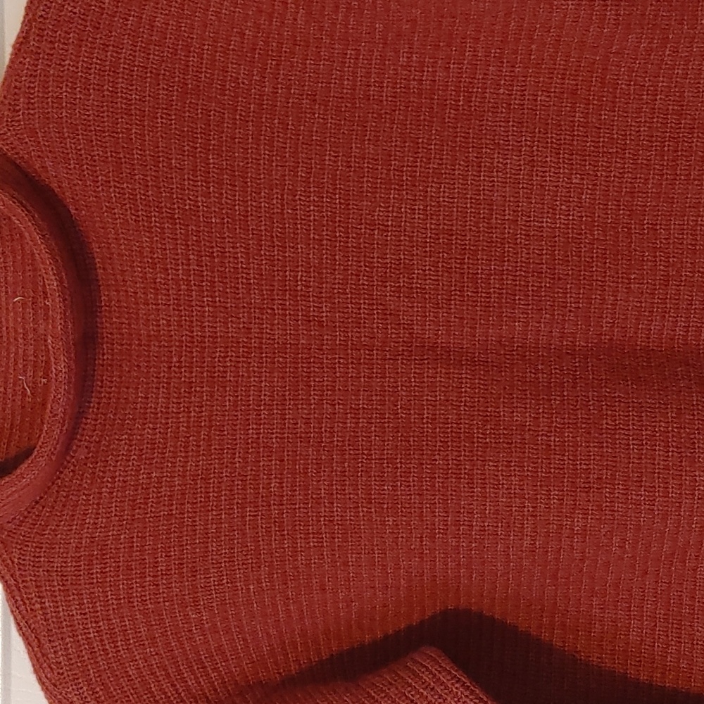 Merino Wool Cashmere Cowl Neck Sweater Women's Small Maroon Cottagecore - Picture 3 of 7